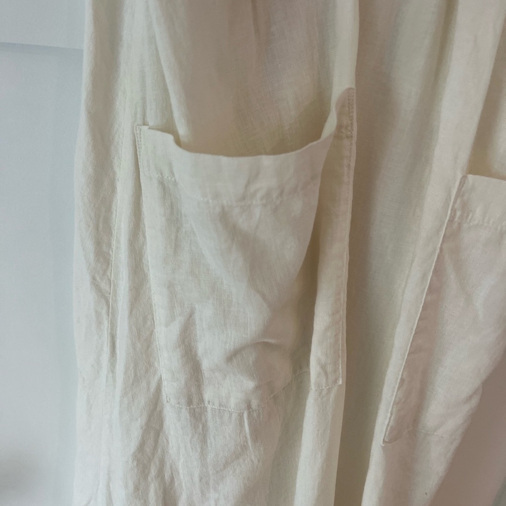 Cooperative Ivory Button-Front Spaghetti Strap Midi Dress - Picture 6 of 9